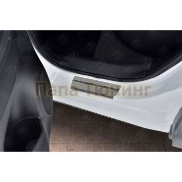 Накладки на пороги RUSSTAL (нерж., зеркало) для Nissan Qashqai 2014-2019