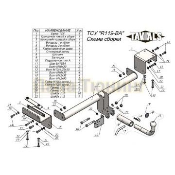 Фаркоп Лидер Плюс (с быстросъемным шаром) для RENAULT KOLEOS 2008-2016