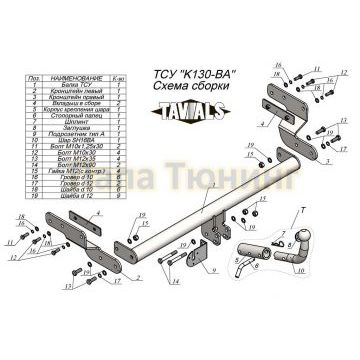 Фаркоп Лидер Плюс (с быстросъемным шаром) для KIA CEED (хэтчбек) 2018-