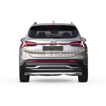 Защита заднего бампера d57 RIVAL для Hyundai Santafe 2021-