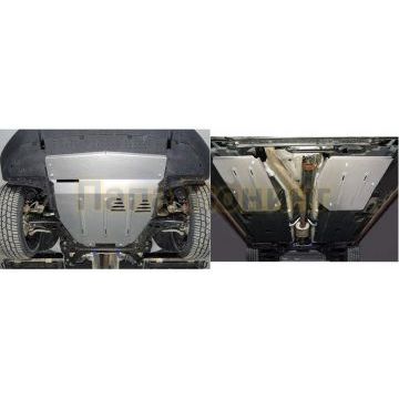 Защиты комплект (алюминий) 4 мм (картер и кпп, бака и адсорбера) ТСС для Geely Tugella 2020-