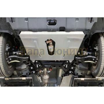 Защита картера и КПП (алюминий) 4мм ТСС для Changan CS75 FL 2020- 2WD