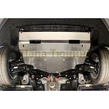 Защита картера и КПП (алюминий) 4мм ТСС для Skoda Rapid 2020-/Volkswagen Polo 2020-