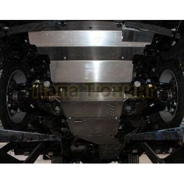 Защиты комплект (алюминий) 4мм (картер, радиатор, кпп, раздатка, передний мост, бак) ТСС для Haval H9 (2.0 TD, 2.0 бензин) 2017-2024