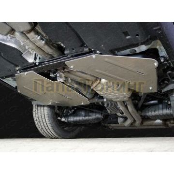 Защита бака (алюминий) 4мм 2 шт ТСС для Porsche Cayenne Turbo 2018-