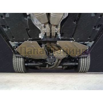 Защита бака (алюминий) 4мм 2 шт ТСС для Porsche Cayenne Turbo 2018-