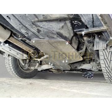 Защита бака и заднего дифференциала (алюминий) 4мм ТСС для Haval F7 (1,5 4WD Premium) 2019- /Haval H6 (1,5 turbo MT) 2015-