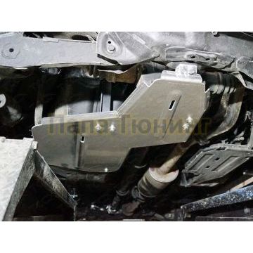 Защита бака и заднего дифференциала (алюминий) 4мм ТСС для Haval F7 (1,5 4WD Premium) 2019- /Haval H6 (1,5 turbo MT) 2015-