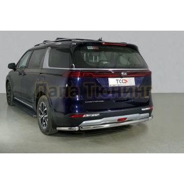 Защита задняя (уголки короткие) 60,3 мм ТСС для Kia Carnival 2021- Защита задняя (уголки короткие) 60,3 мм ТСС для Kia Carnival 2021-