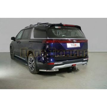 Защита задняя (уголки длинные) 60,3 мм ТСС для Kia Carnival 2021- Защита задняя (уголки длинные) 60,3 мм ТСС для Kia Carnival 2021-