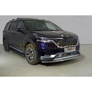 Защита передняя нижняя 42,4 мм ТСС для Kia Carnival 2021- Защита передняя нижняя 42,4 мм ТСС для Kia Carnival 2021-