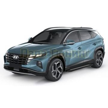 Пороги Rival Black Start для Hyundai Tucson 2021-/Kia Sportage V 2022-/Hyundai Santa Fe 2021-/ Kia Sorento 2020-