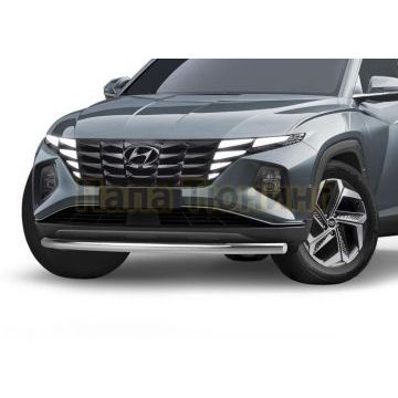 Защита переднего бампера d57 Rival для Hyundai Tucson 2021-