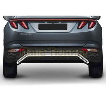 Защита заднего бампера d57 Скоба Rival для Hyundai Tucson 2021-