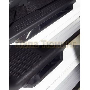 Накладки на пороги вставка (лист зеркальный)4шт ТСС для Mitsubishi Pajero Sport 2021- Накладки на пороги вставка (лист зеркальный)4шт ТСС для Mitsubishi Pajero Sport 2021-