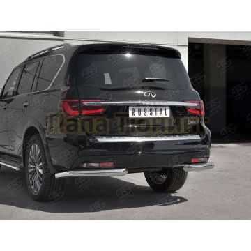 Защита задняя уголки d76 секции под брызговик для Infiniti QX80 2018-