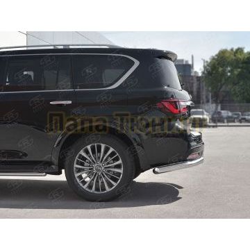 Защита задняя уголки d76 секции под брызговик для Infiniti QX80 2018-