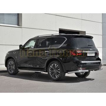 Защита задняя уголки d76 секции под брызговик для Infiniti QX80 2018-