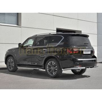 Защита задняя уголки d76 секции для Infiniti QX80 2018-