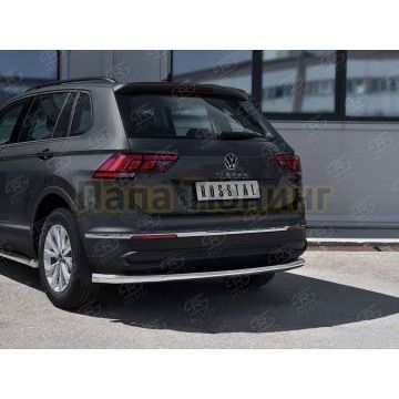 Защита заднего бампера d57 секции Руссталь для Volkswagen Tiguan 2020- (кроме R-LINE)