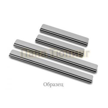 Накладки на пороги RUSSTAL (нерж., зеркало) для Skoda Rapid 2020- Накладки на пороги RUSSTAL (нерж., зеркало) для Skoda Rapid 2020-