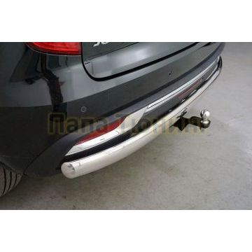 Защита задняя (овальная) 75х42 мм ТСС для Haval Jolion (1,5 л., 2WD) 2021-