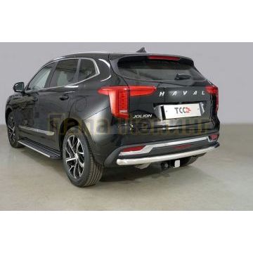 Защита задняя 60,3 мм ТСС для Haval Jolion (1,5 л., 2WD) 2021-