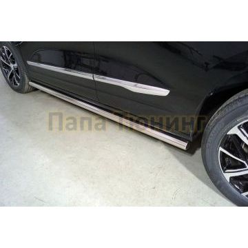 Пороги труба 60,3 мм ТСС для Haval Jolion (1,5 л., 2WD) 2021-