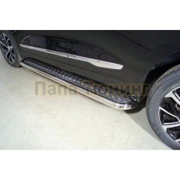 Пороги с площадкой 60,3 мм ТСС для Haval Jolion (1,5 л., 2WD) 2021-