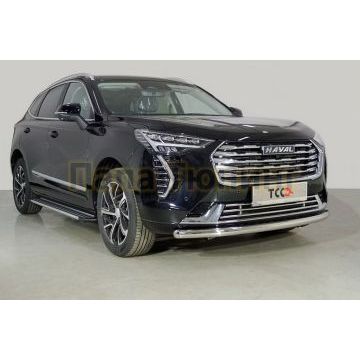 Защита передняя нижняя 60,3 мм ТСС для Haval Jolion (1,5 л., 2WD) 2021-