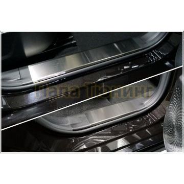 Накладки на пластиковые пороги (лист шлифованный) 4шт ТСС для Haval Jolion (1,5 л., 2WD) 2021- Накладки на пластиковые пороги (лист шлифованный) 4шт ТСС для Haval Jolion (1,5 л., 2WD) 2021-