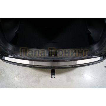 Накладка на задний бампер (лист шлифованный) ТСС для Haval Jolion (1,5 л., 2WD) 2021-