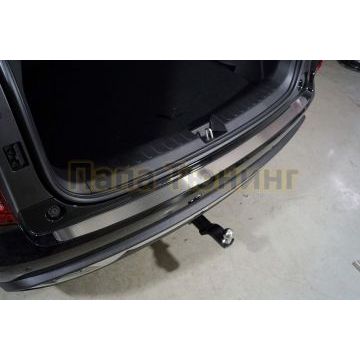 Накладка на задний бампер (лист шлифованный) ТСС для Haval Jolion (1,5 л., 2WD) 2021-