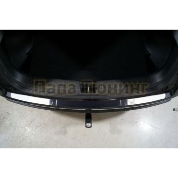 Накладка на задний бампер (лист зеркальный) ТСС для Haval Jolion (1,5 л., 2WD) 2021- Накладка на задний бампер (лист зеркальный) ТСС для Haval Jolion (1,5 л., 2WD) 2021-