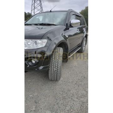 Пороги алюминиевые Rival Premium для Mitsubishi Pajero Sport 2008-2016