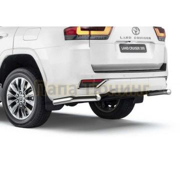Защита заднего бампера d76 уголки Rival для Toyota Land Cruiser 300 V-3.5; 4.0.2021-