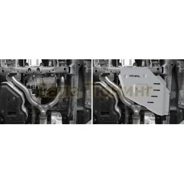 Защита РК алюминий 4 мм RIVAL для Toyota Land Cruiser 300, V - 4.0; 3.5 2021-