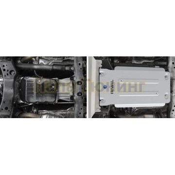 Защита КПП алюминий 4 мм RIVAL для Toyota Land Cruiser 300, V - 4.0; 3.5 2021-