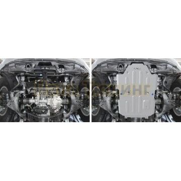 Защита радиатора + картера алюминий 4 мм RIVAL для Toyota Land Cruiser 300, V - 4.0; 3.5; без KDSS 2021-