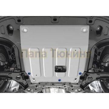 Защита картера + КПП алюминий 4 мм RIVAL для Hyundai Creta, V - 1.6; 2.0; Увеличенная 2021-