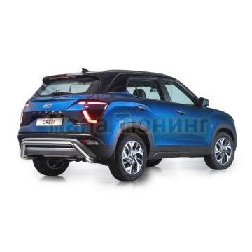Защита заднего бампера d57 Скоба Rival для для Hyundai Creta 2021-