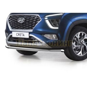 Защита переднего бампера d57 Rival для для Hyundai Creta 2021-