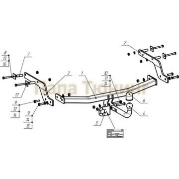 Фаркоп Bozal 1500/75 для Renault Arkana SUV 2019-