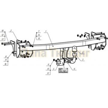 Фаркоп Bozal 2000/75 для Mitsubishi Outlander SUV 2012-