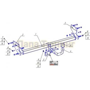 Фаркоп Bozal 1200/75 для Kia Soul (SK3) HB 2018-