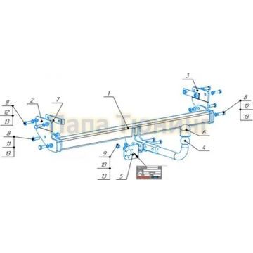 Фаркоп Bozal 1100/75 для Kia Seltos SUV 2019-