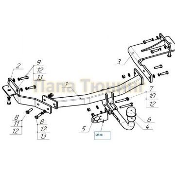 Фаркоп Bozal 2000/100 для Hyundai Santa Fe (TM) restyle SUV 2021-/Kia Sorento IV (MQ4) SUV 2020- Фаркоп Bozal 2000/100 для Hyundai Santa Fe (TM) restyle SUV 2021-/Kia Sorento IV (MQ4) SUV 2020-