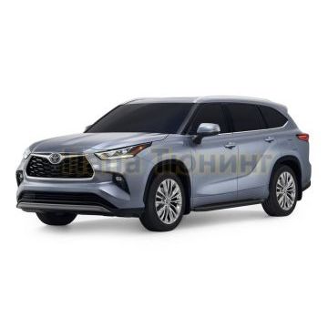Пороги Rival Black-Premium для Toyota Highlander 2020-