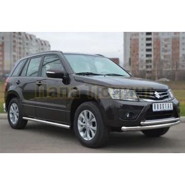 Пороги труба d57 (вариант 2) РусСталь для Suzuki Grand Vitara 5d 2012-2016