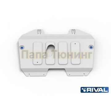 Защита картера + КПП алюминий 4 мм RIVAL для Toyota Highlander, V - 3.5 2020-